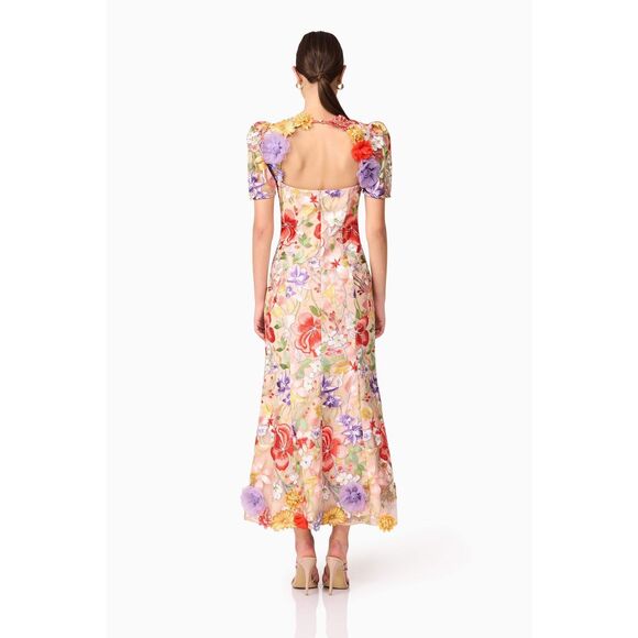 Elliatt Sophie Embroidered Maxi Dress in  Floral wedding Guest Party size S NWT - Picture 3 of 7